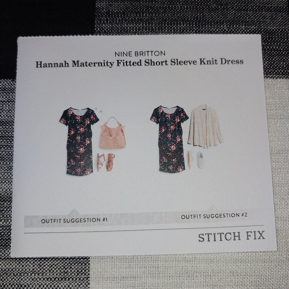 ✴HP✴ NWOT Nine Britton Maternity Fitted Dress (SM) - Picture 3 of 3